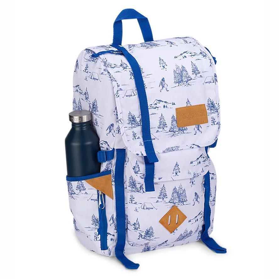 Sac A Dos Voyage JanSport Hatchet Blanche Bleu | BIS-35394388